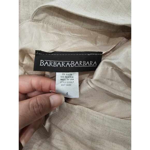 Barbara Barbara Women’s Halter Beige Jumpsuit Wideleg Size 4 - Picture 3 of 9